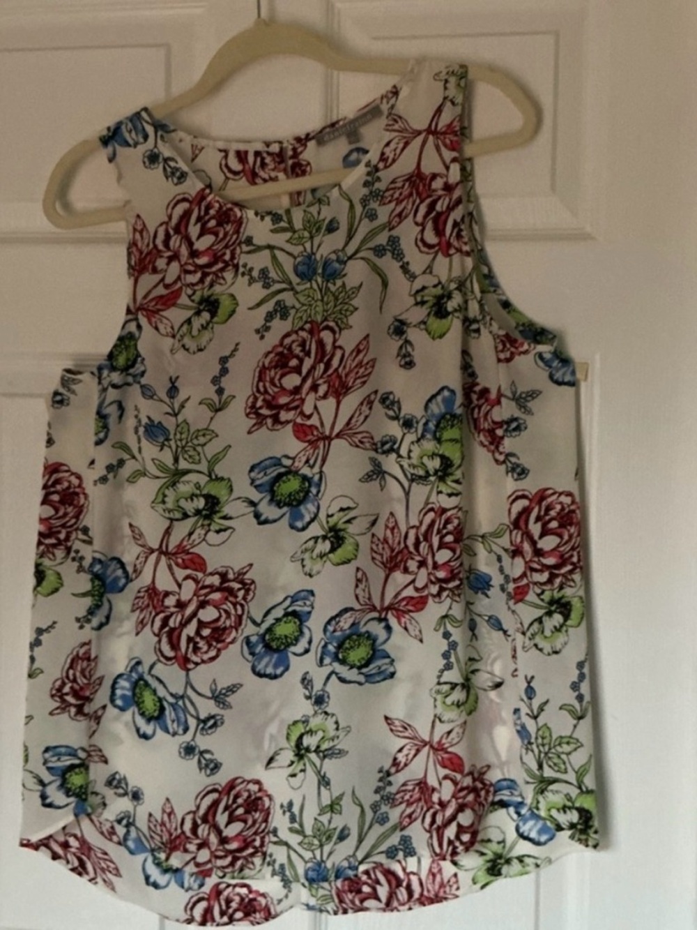 Daniel Rainn White Floral Tank with Floral Print